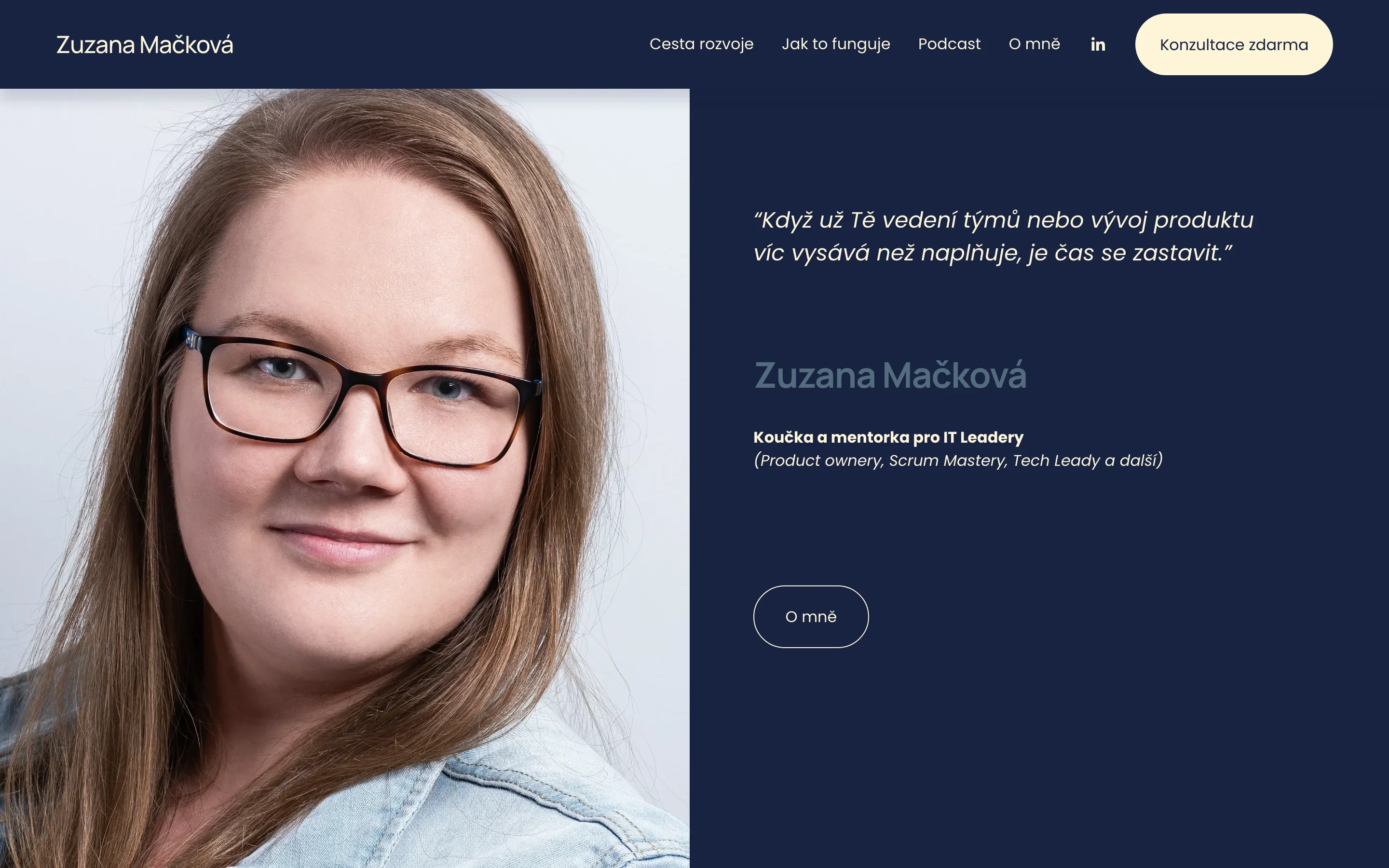 Zuzana Mačková — before redesign